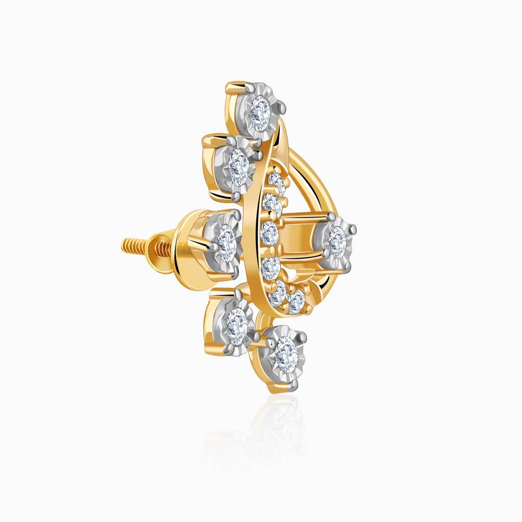 18K Gold Charisma Diamond Earrings : GDLER0517