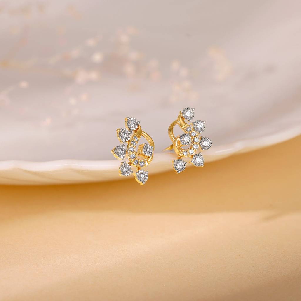 18K Gold Charisma Diamond Earrings : GDLER0517