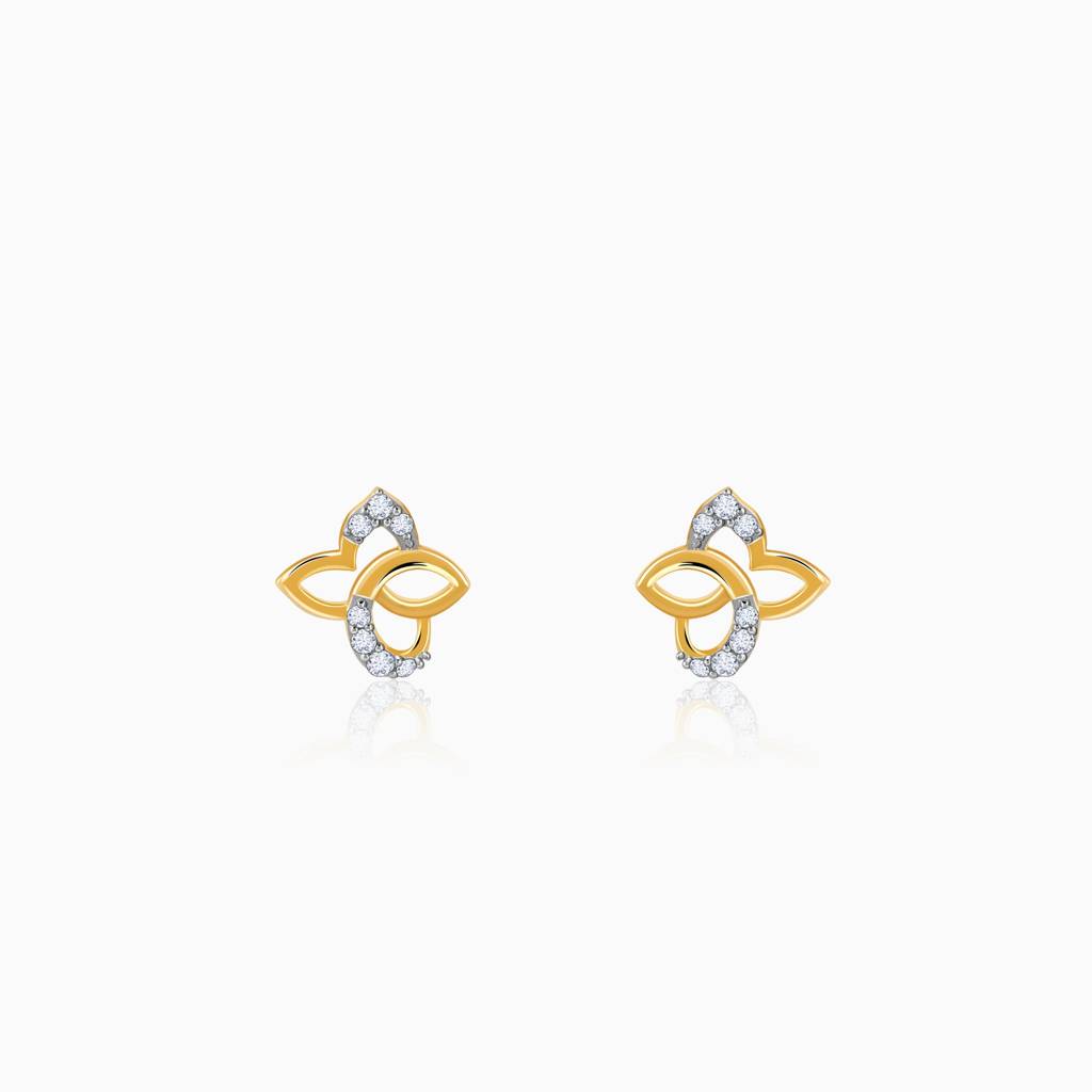 18K Gold True Blossom Diamond Earrings : GDLER0519