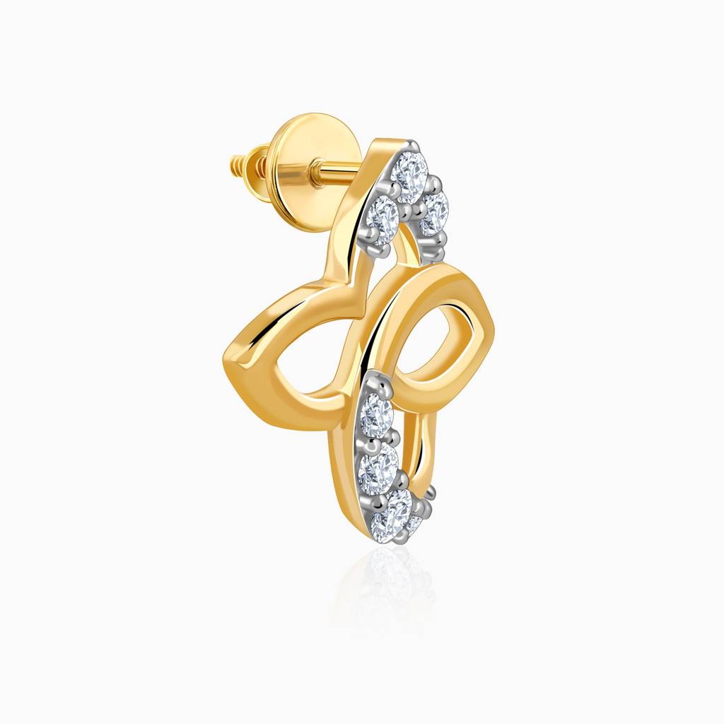 18K Gold True Blossom Diamond Earrings : GDLER0519