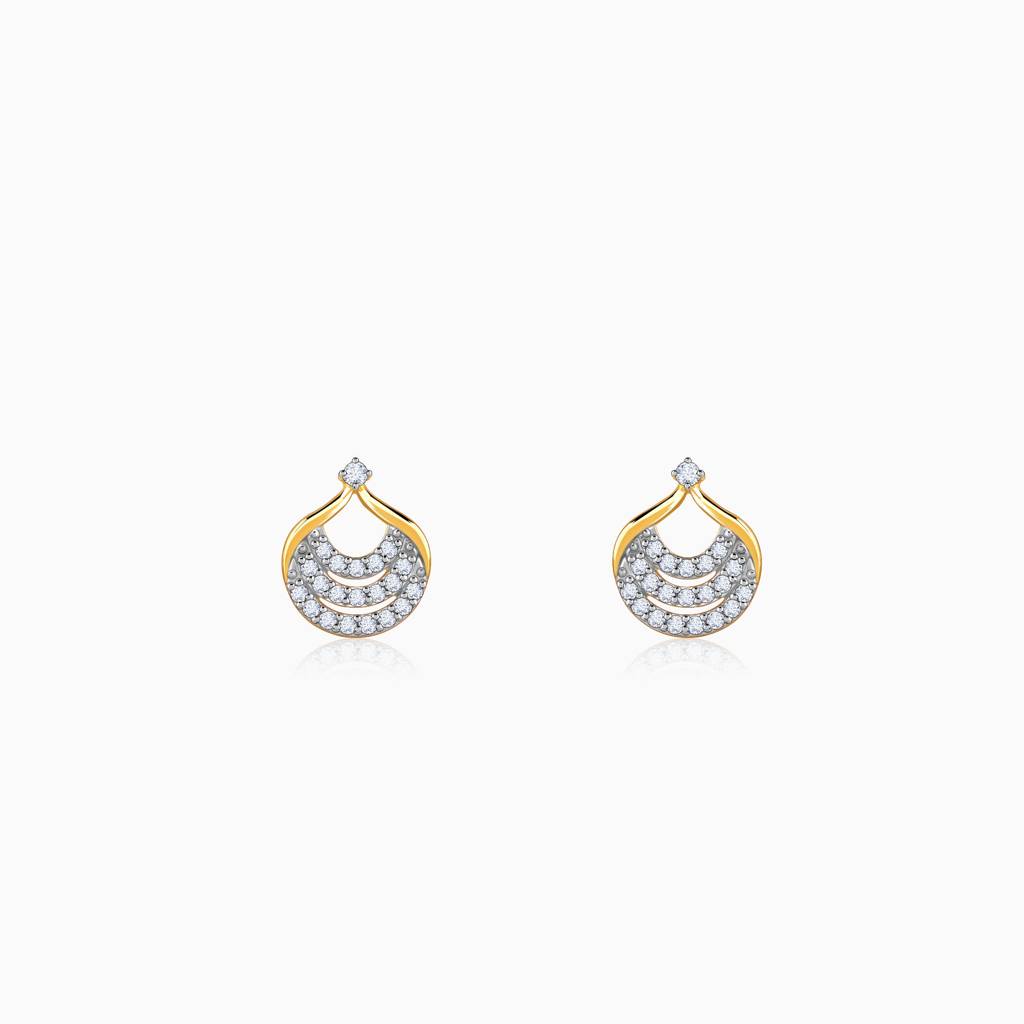 18K Gold Moonbeam Diamond Earrings : GDLER0520