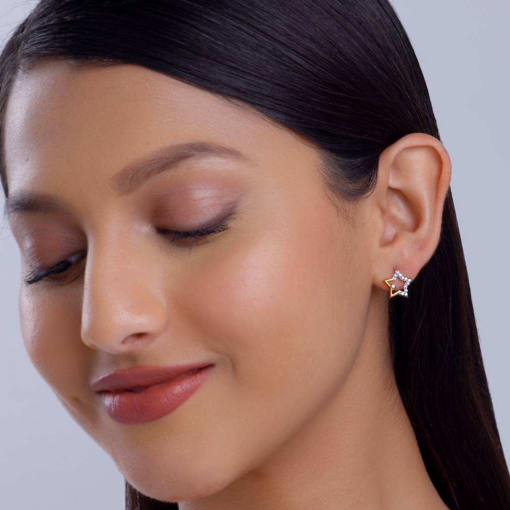 18K Gold Starstruck Diamond Earrings : GDLER0522