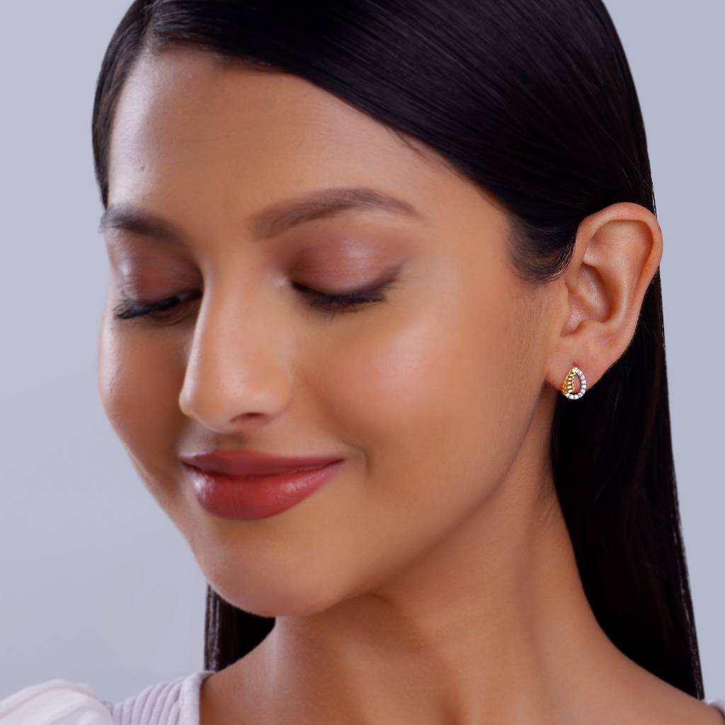 18K Gold Dazzle Drops Diamond Earrings : GDLER0523