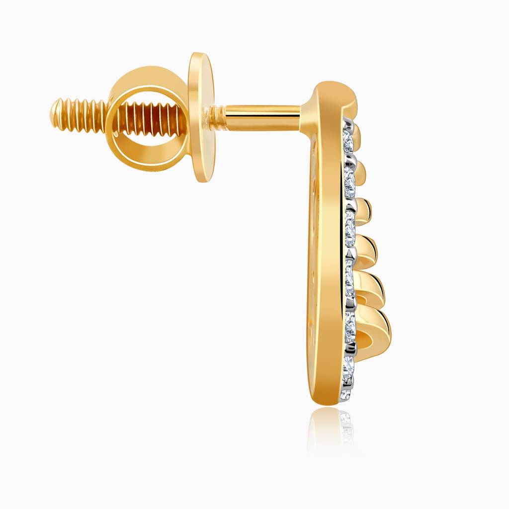 18K Gold Dazzle Drops Diamond Earrings : GDLER0523