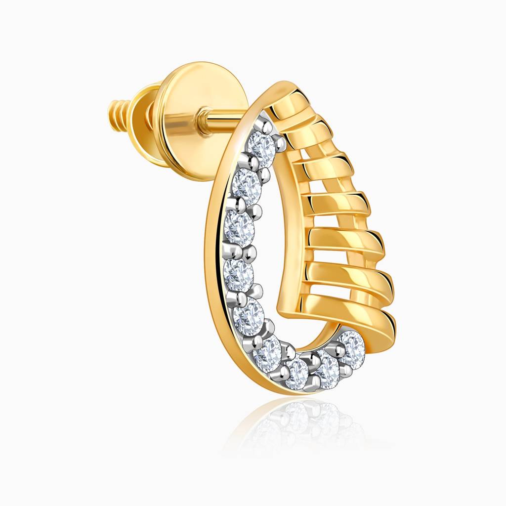 18K Gold Dazzle Drops Diamond Earrings : GDLER0523