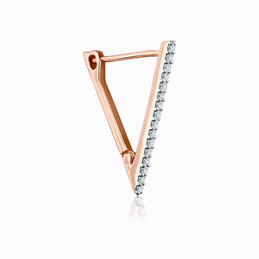 18K Rose Gold Trinity Diamond Studs : GDLER0524