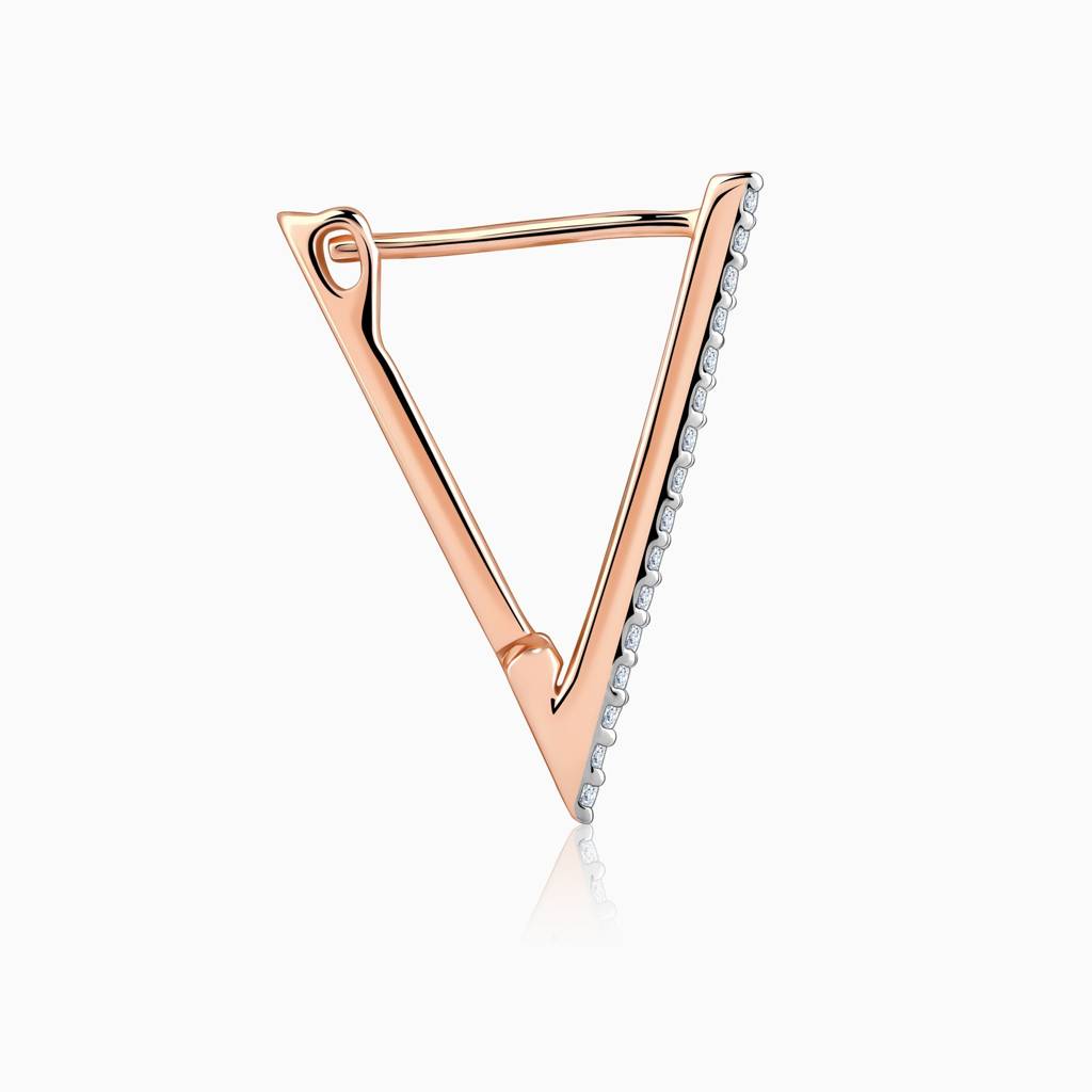 18K Rose Gold Trinity Diamond Studs : GDLER0524