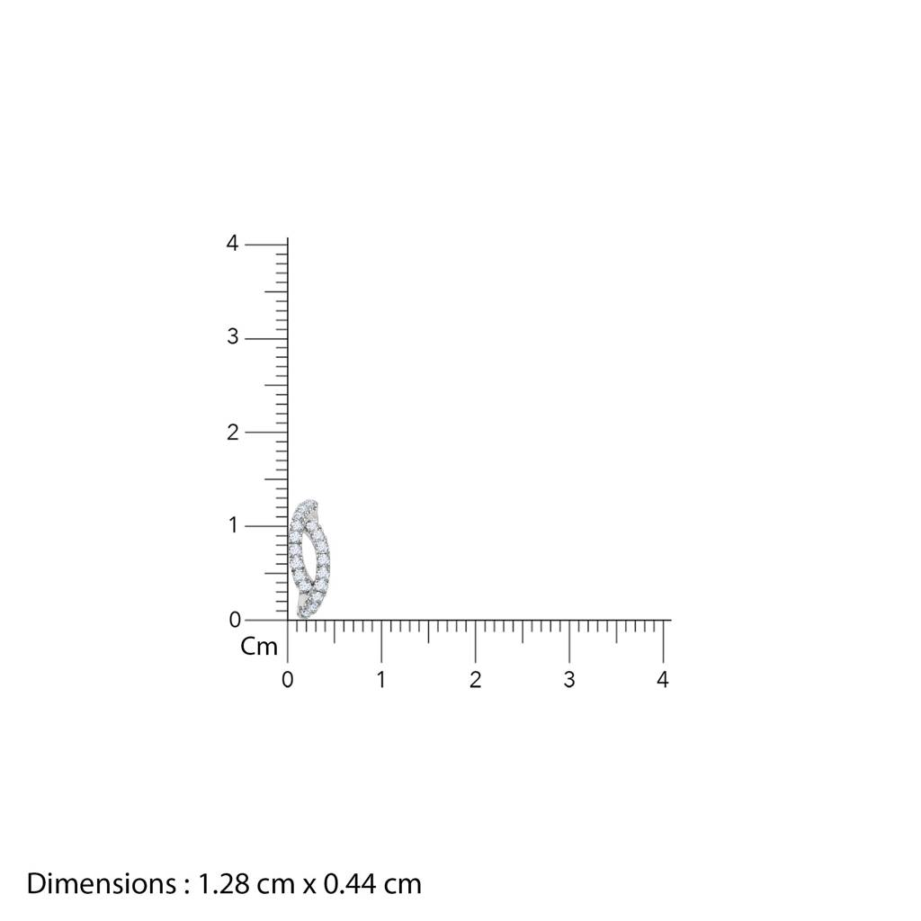 Gold Elixir Diamond J-Hoop Earrings : GDLER0526
