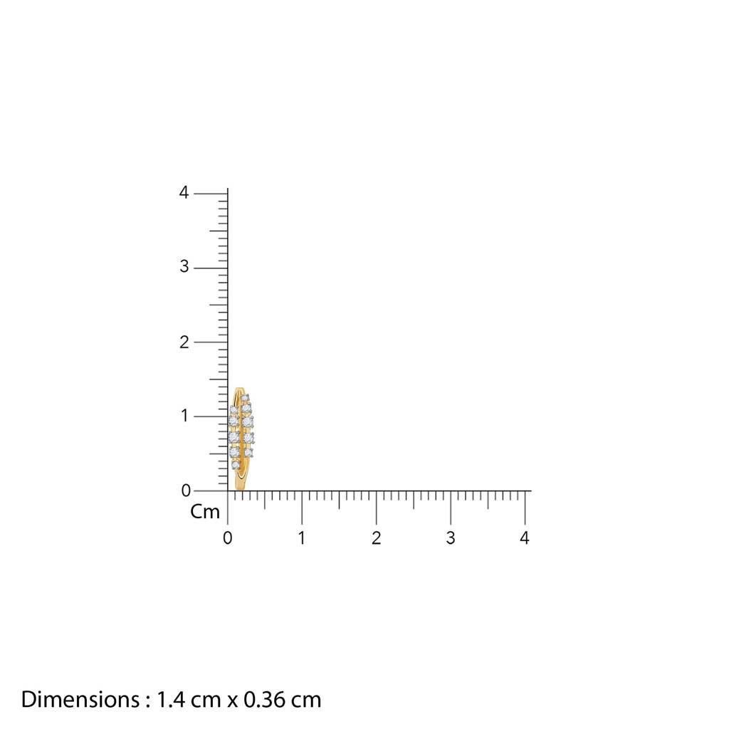 Gold Classic Diamond Hoop Earrings : GDLER0537