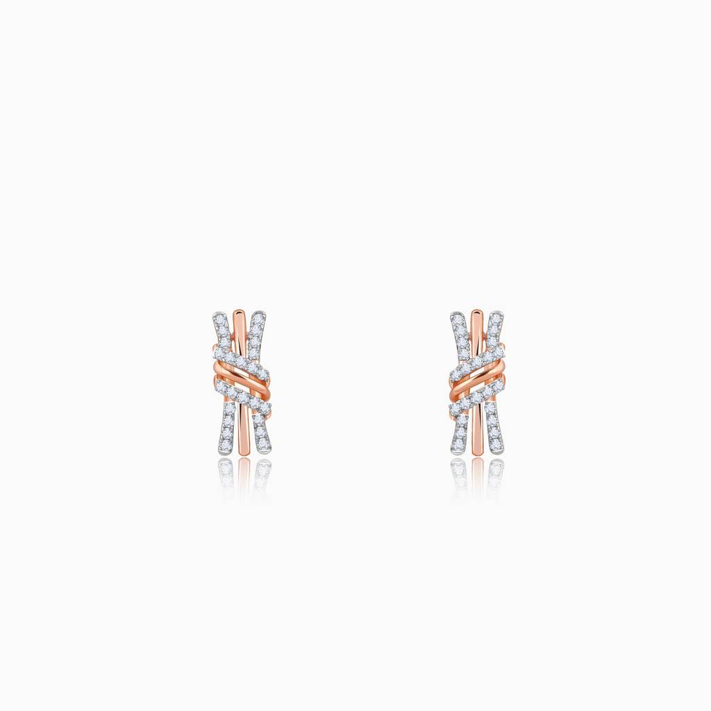 18K Rose Gold Dreamer Feels Diamond Studs : GDLER0544