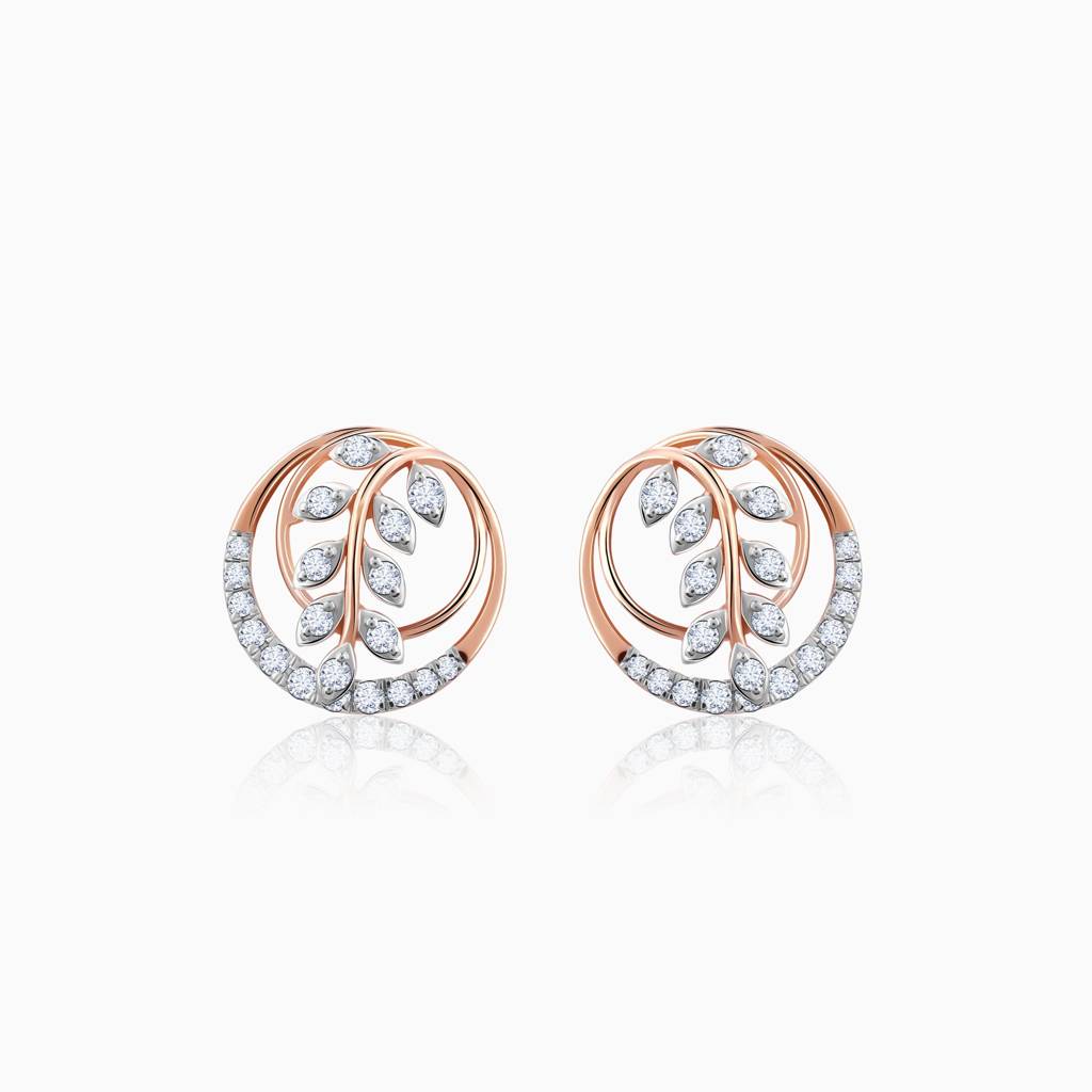 18K Rose Gold Sweet Alyssum Diamond Earrings : GDLER0548