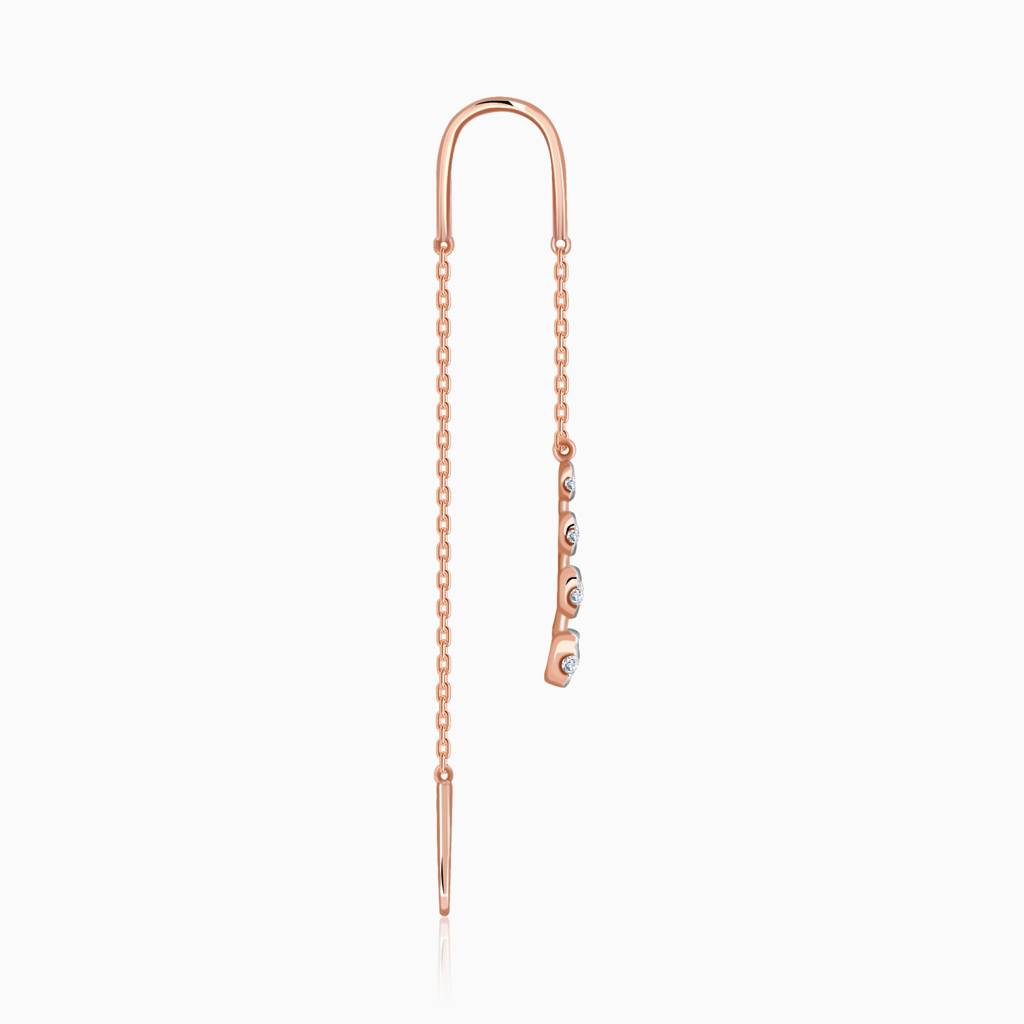 18K Rose Gold Kiran Sui Dhaaga Earrings : GDLER0550