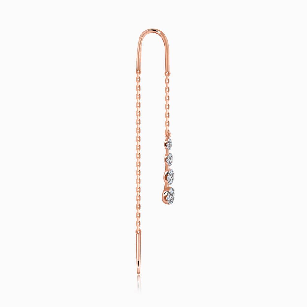 18K Rose Gold Kiran Sui Dhaaga Earrings : GDLER0550