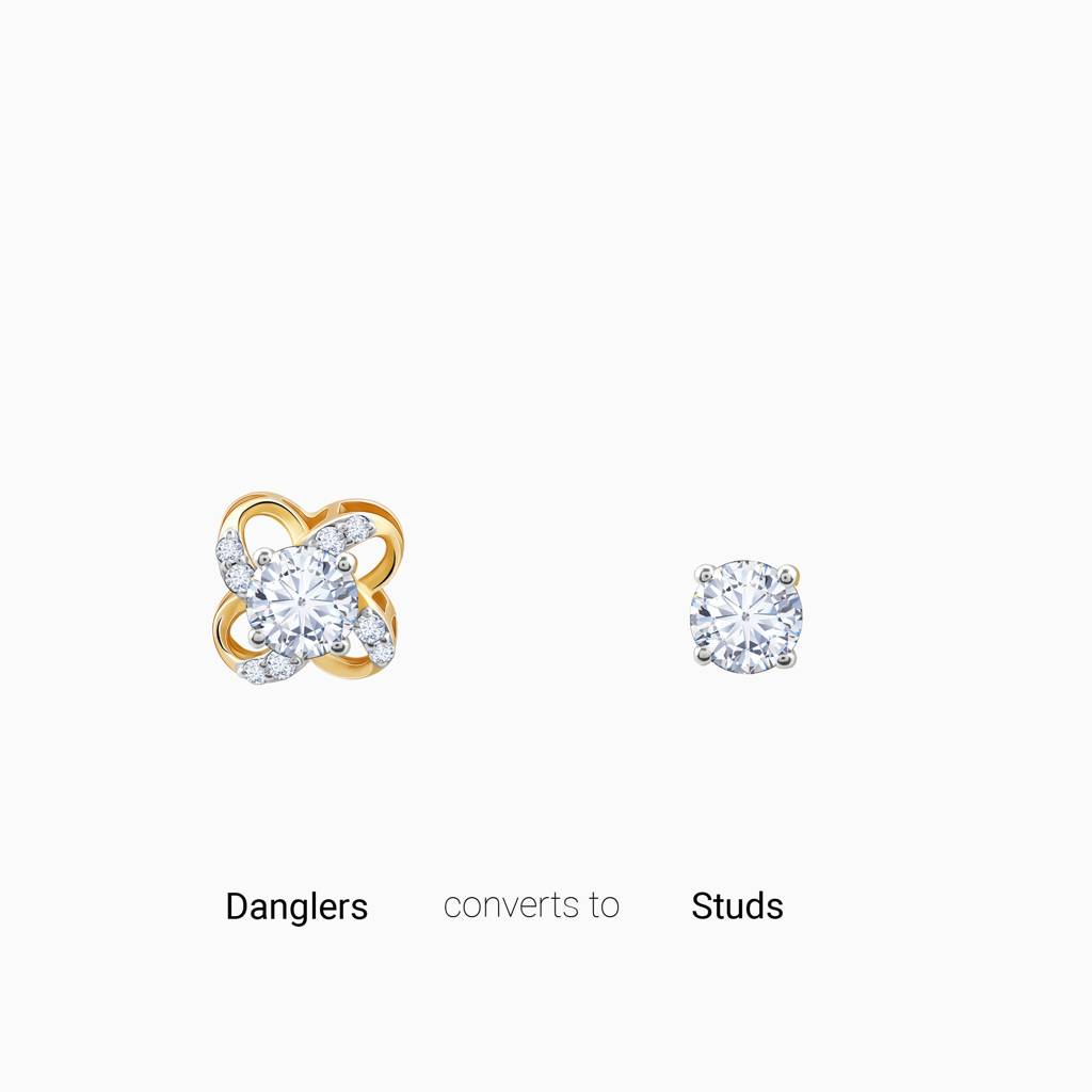 14K Gold Spring Promise Diamond Earrings : GDLER0553
