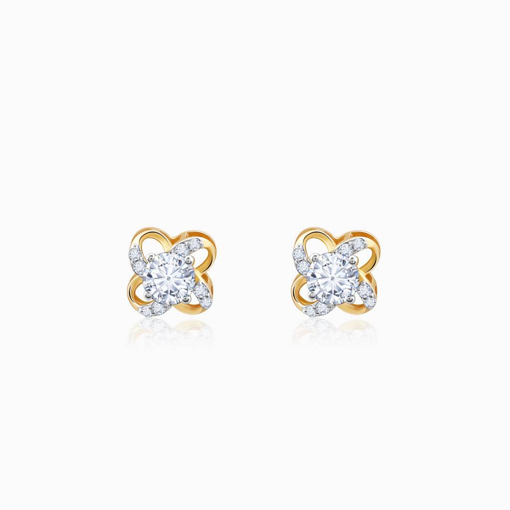 14K Gold Spring Promise Diamond Earrings : GDLER0553