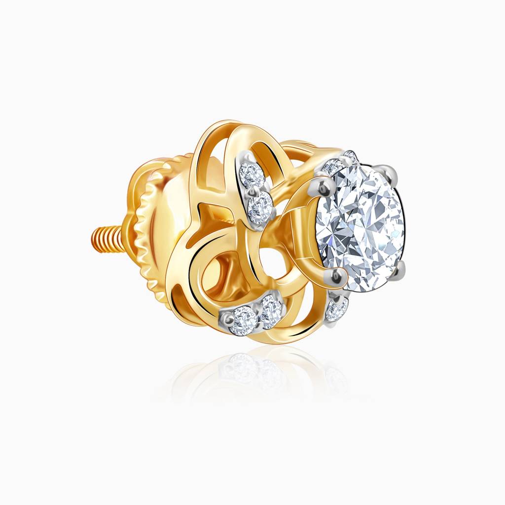 14K Gold Spring Promise Diamond Earrings : GDLER0553