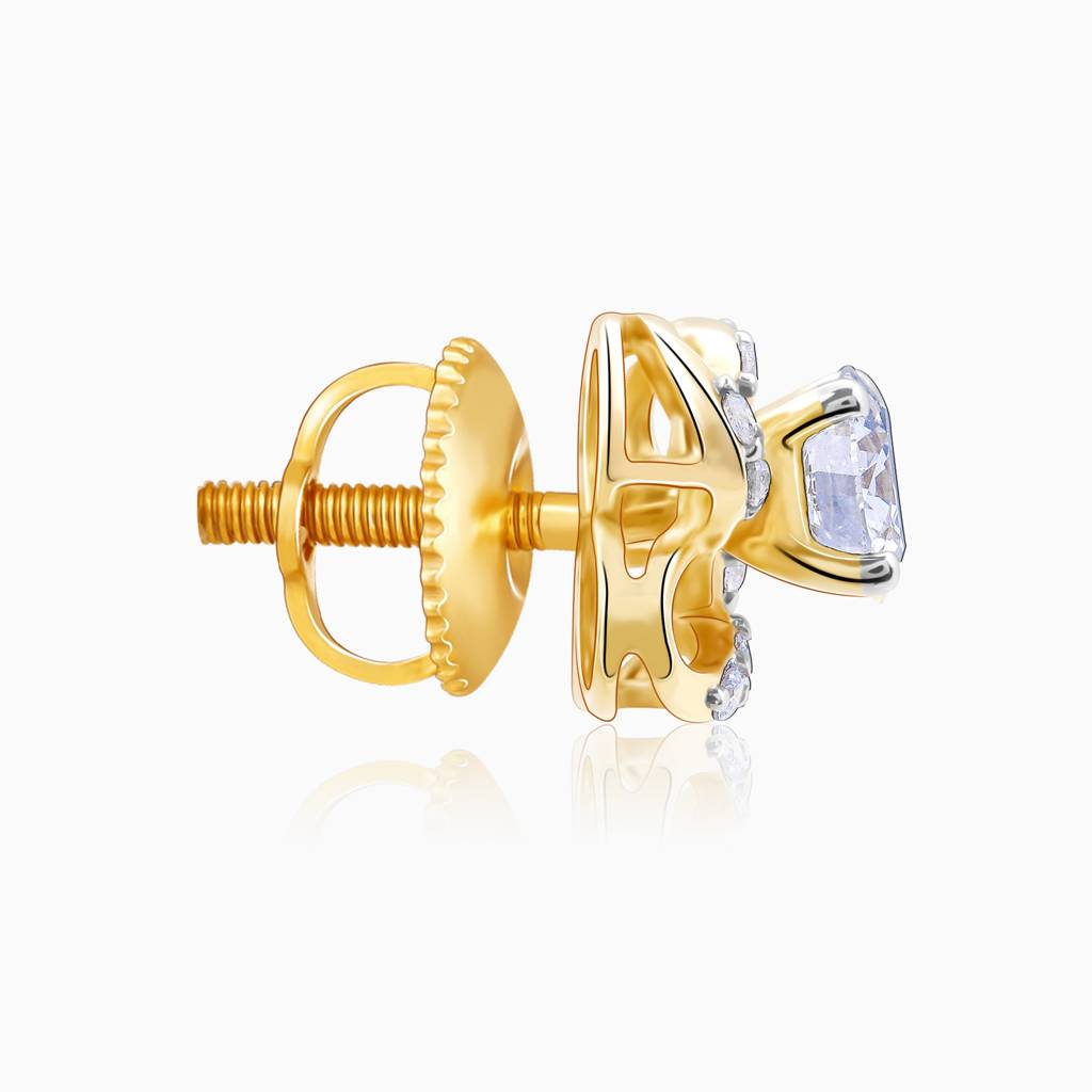 14K Gold Spring Promise Diamond Earrings : GDLER0553