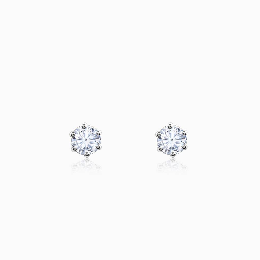 14K Gold Blossom Halo Diamond Earrings : GDLER0554