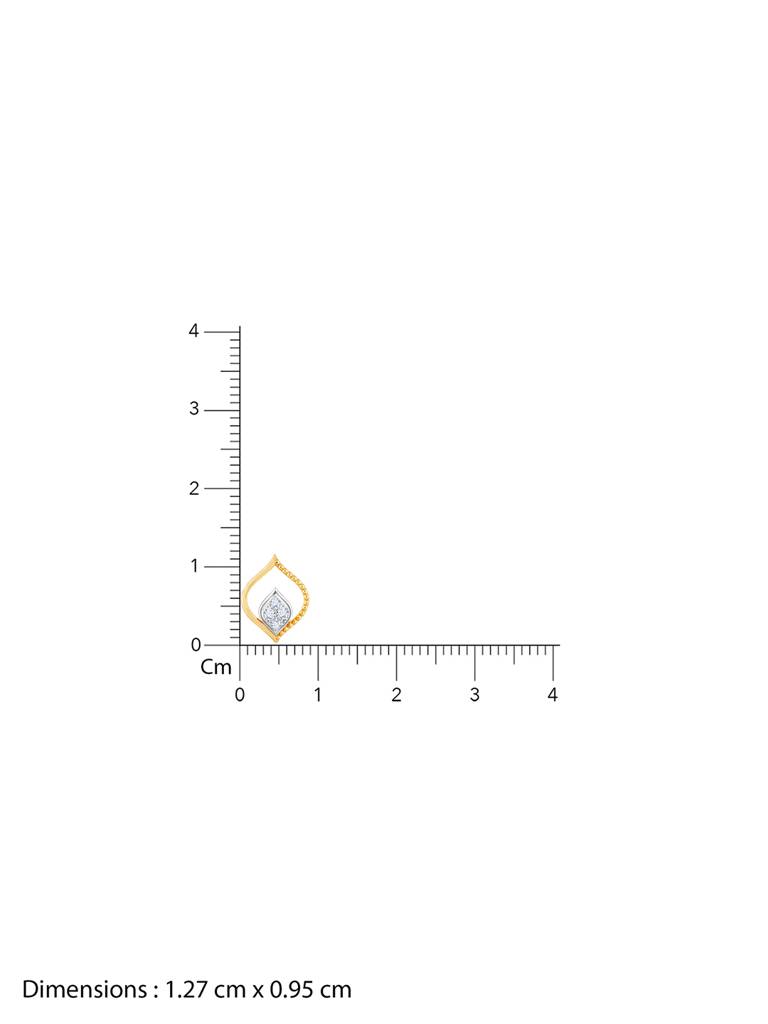 18K Yellow Gold Dancing Flame Diamond Earrings : GDLER060