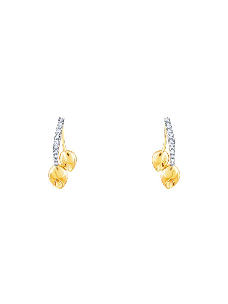 Giva 18K Yellow Gold Floral Rejoice Diamond Earrings : GDLER062