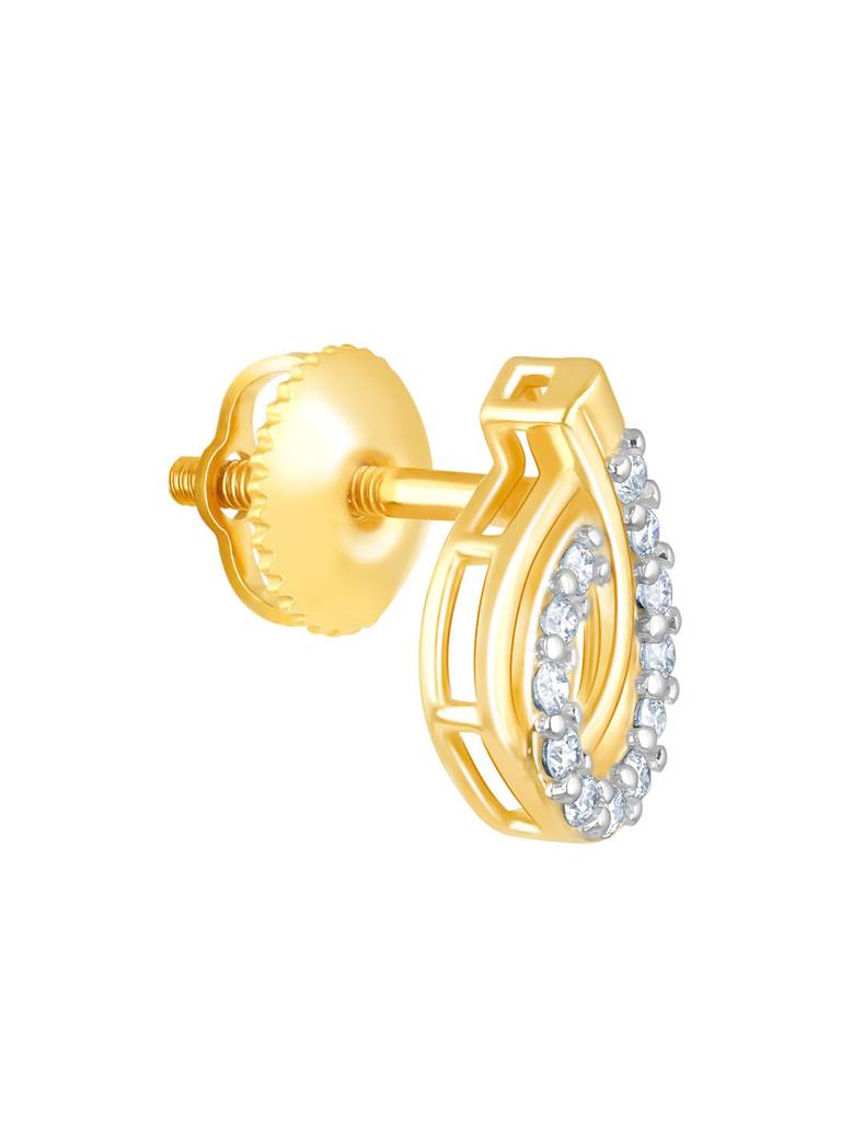 Giva 14K Yellow Gold Intimate Bliss Diamond Earrings : GDLER071