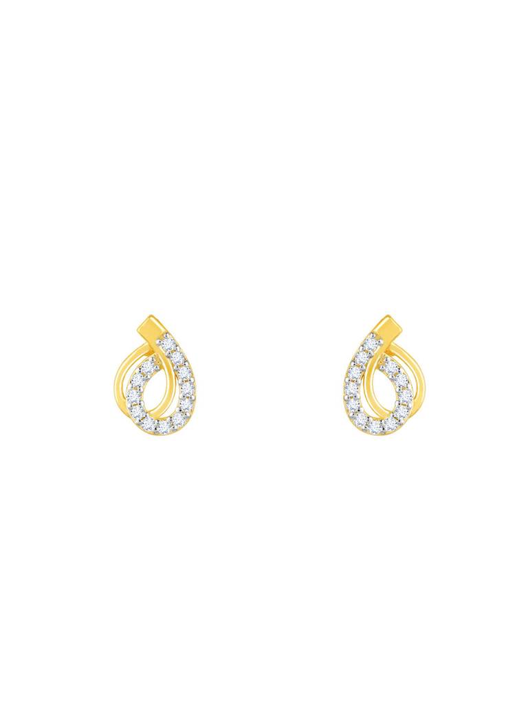 Giva 14K Yellow Gold Intimate Bliss Diamond Earrings : GDLER071