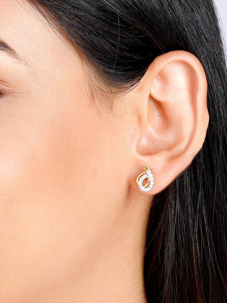 Giva 14K Yellow Gold Intimate Bliss Diamond Earrings : GDLER071