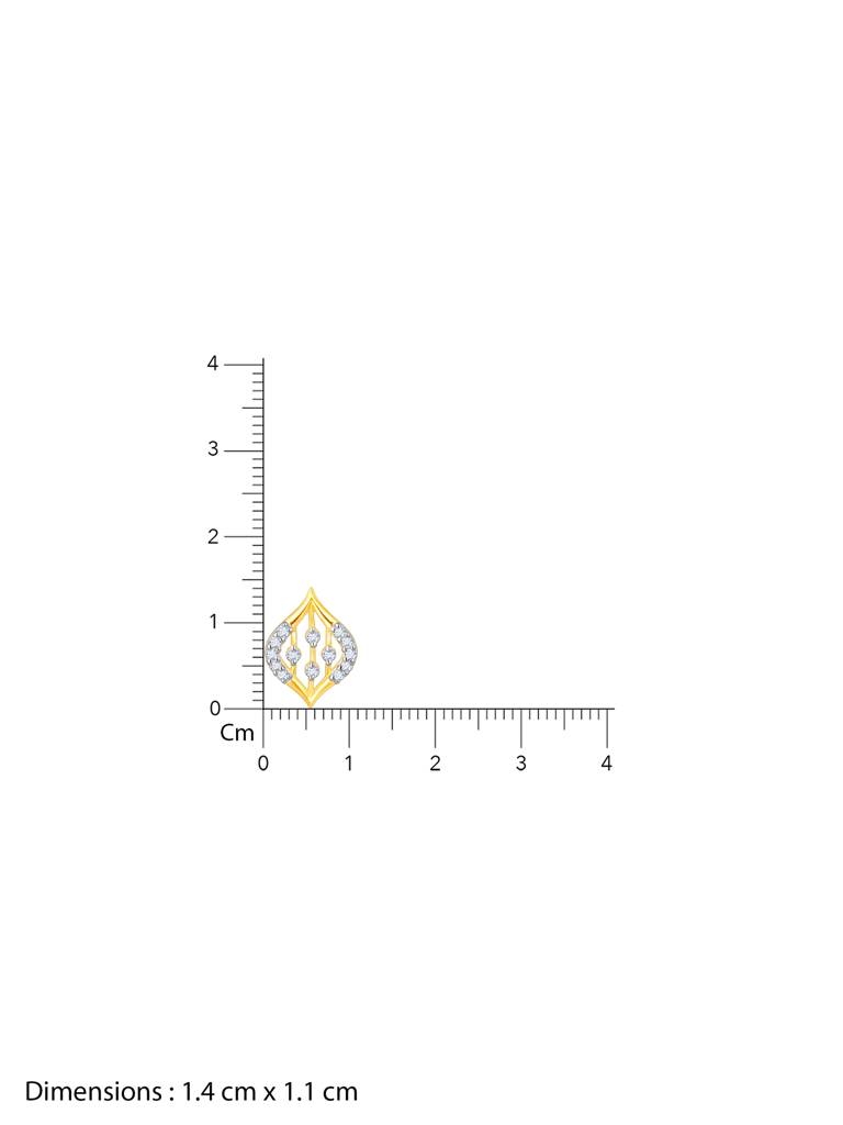 Giva 14K Yellow Gold Graciously Elegant Diamond Earrings : GDLER086