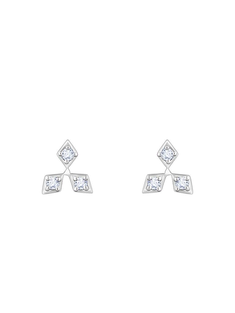 Giva 14K Yellow Gold Dignified Aura Diamond Earrings : GDLER088