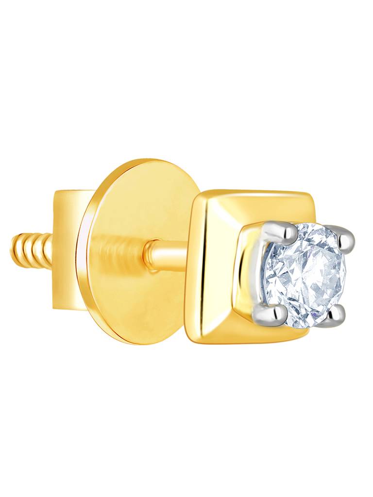 Giva 14K Yellow Gold Fair And Square Diamond Earrings Gifts For Women & Girls : GDLER089