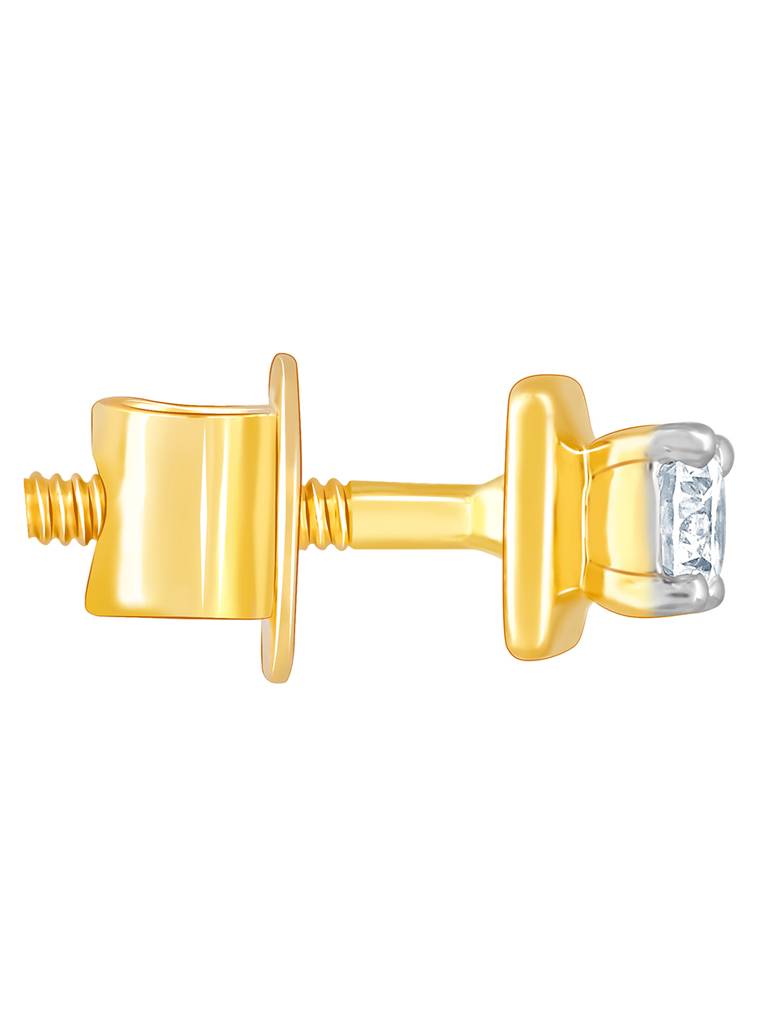 Giva 14K Yellow Gold Fair And Square Diamond Earrings Gifts For Women & Girls : GDLER089