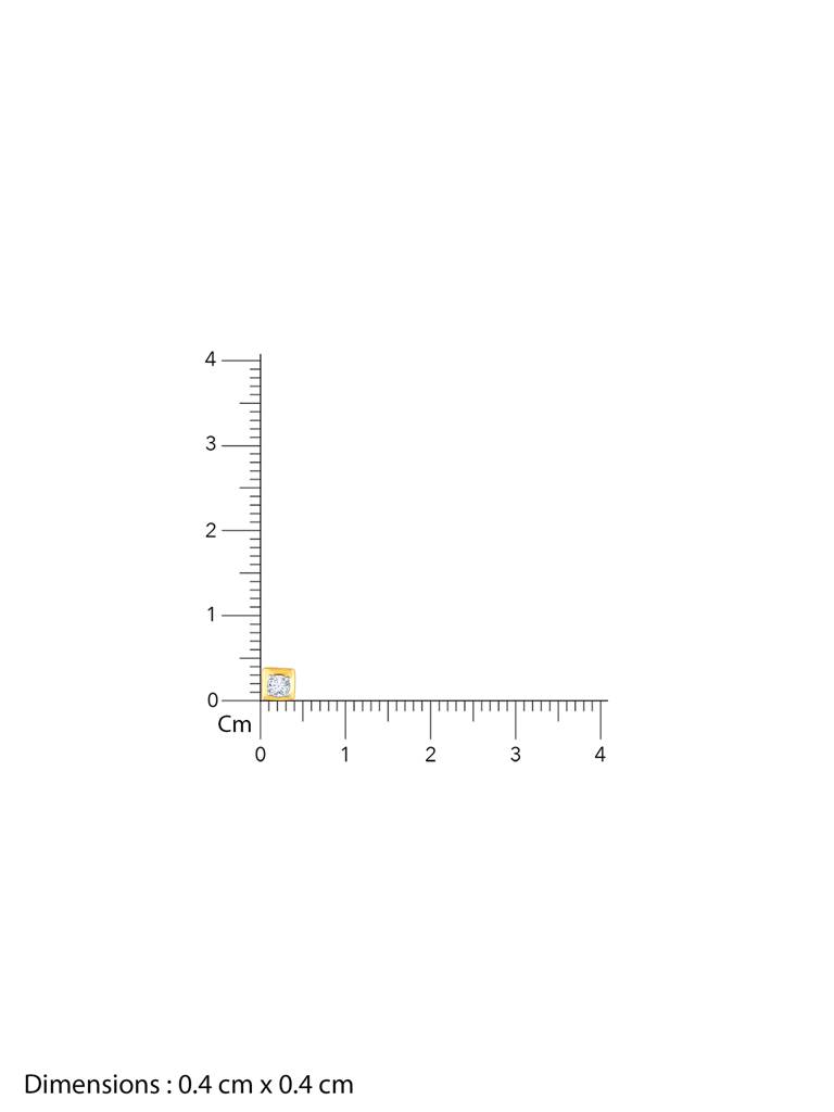 Giva 14K Yellow Gold Fair And Square Diamond Earrings Gifts For Women & Girls : GDLER089