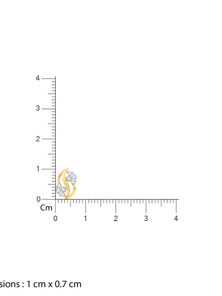 Giva 14K Yellow Gold Flower Weave Diamond Earrings Gifts For Women & Girls : GDLER093