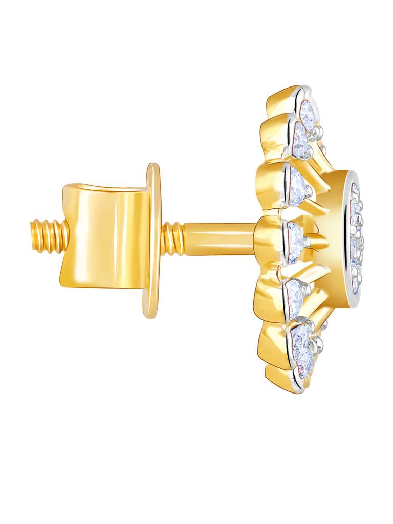 Giva 14K Yellow Gold Sparkler Diamond Earrings Gifts For Women & Girls : GDLER094