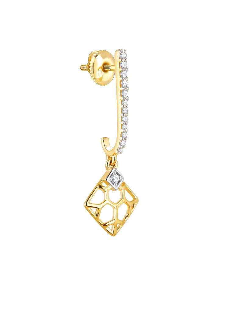 Giva 14K Yellow Gold Regal Radiance Diamond Earrings Gifts For Women & Girls : GDLER09