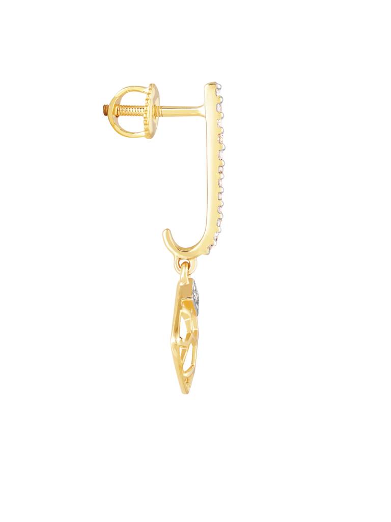 Giva 14K Yellow Gold Regal Radiance Diamond Earrings Gifts For Women & Girls : GDLER09