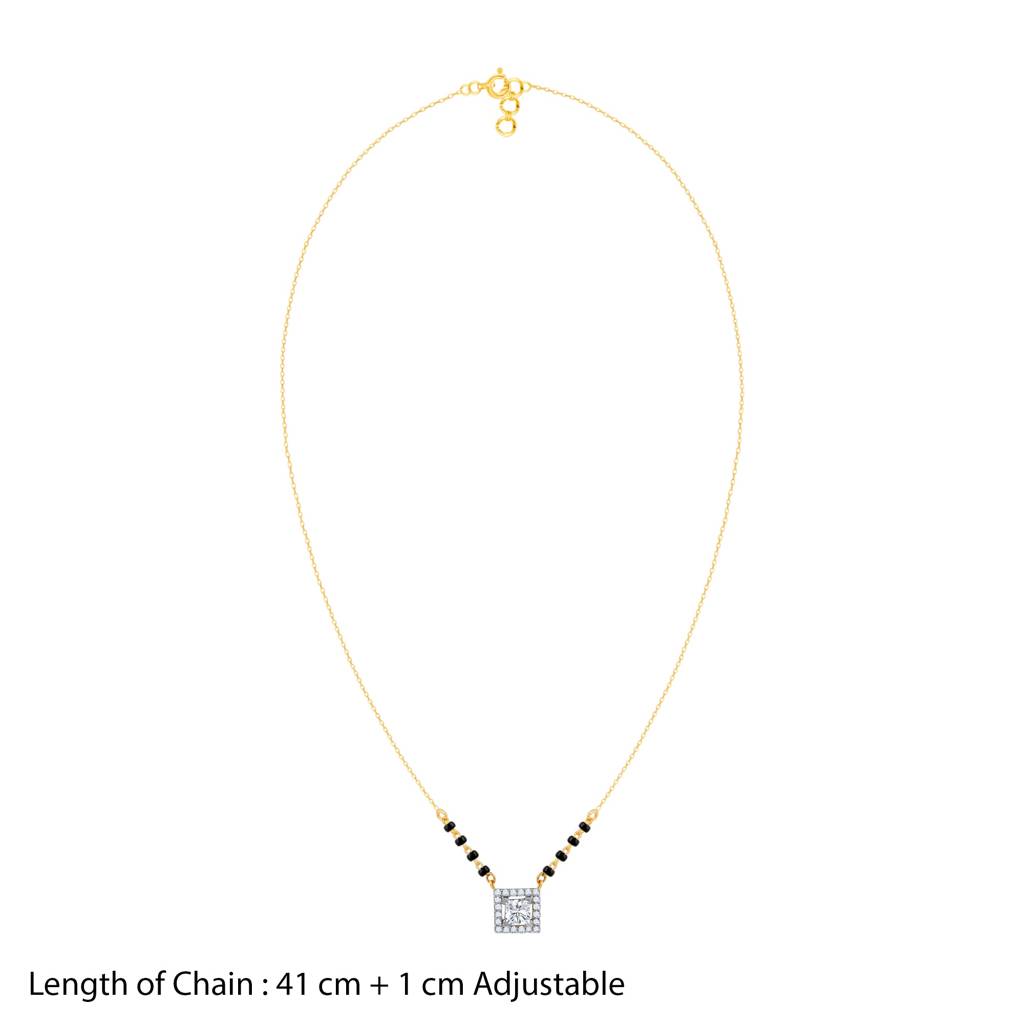 18K Gold Sumathi Diamond Mangalsutra : GDLMN06