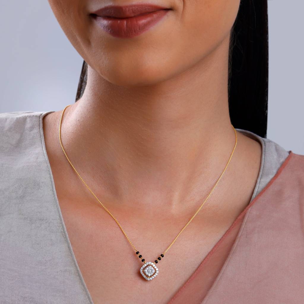 14K Gold Neha Diamond Mangalsutra : GDLNE0100