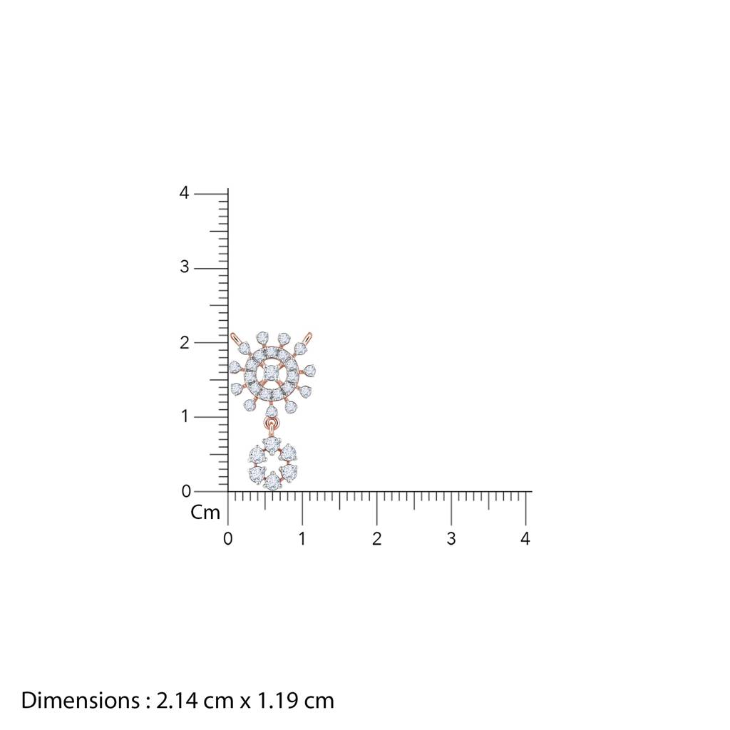 18K Rose Gold Floral Glimmer Diamond Necklace : GDLNE0101