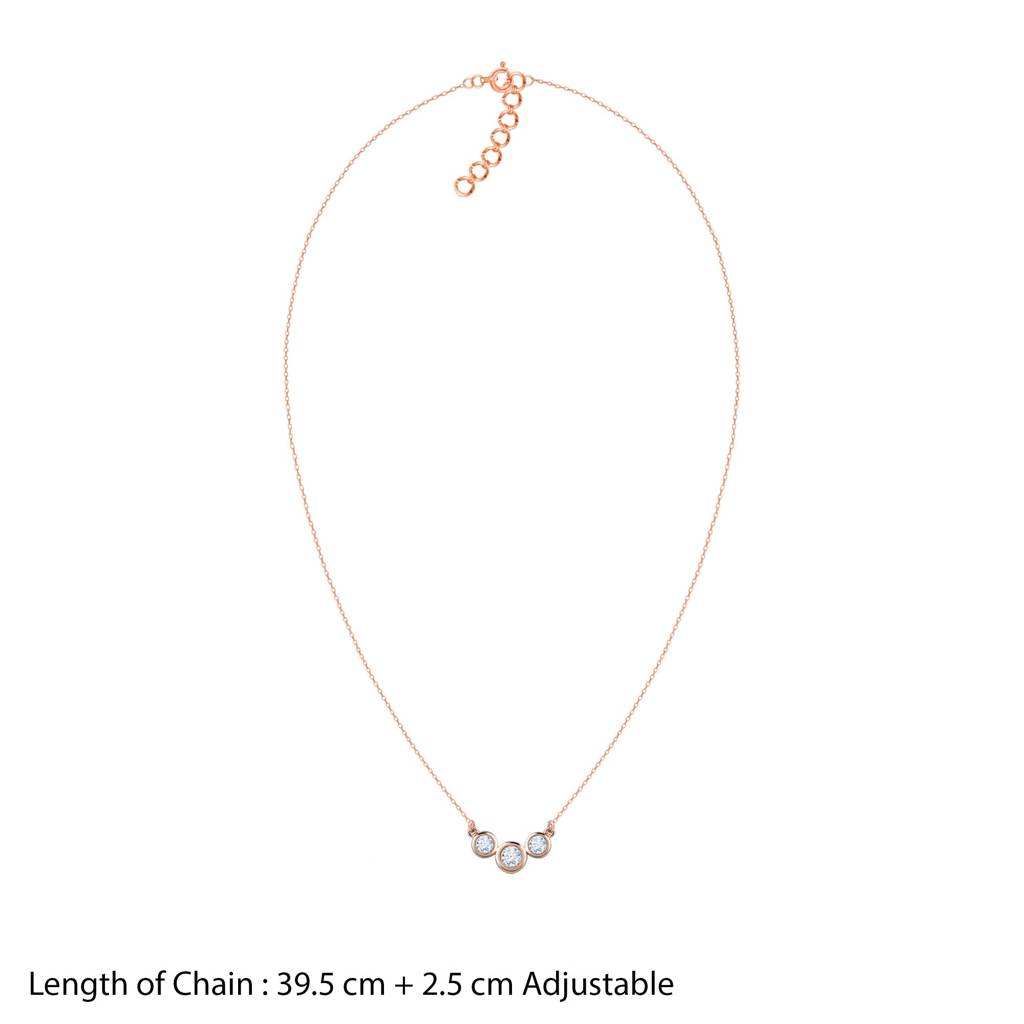 14K Rose Gold Cercle Diamond Necklace : GDLNE0111