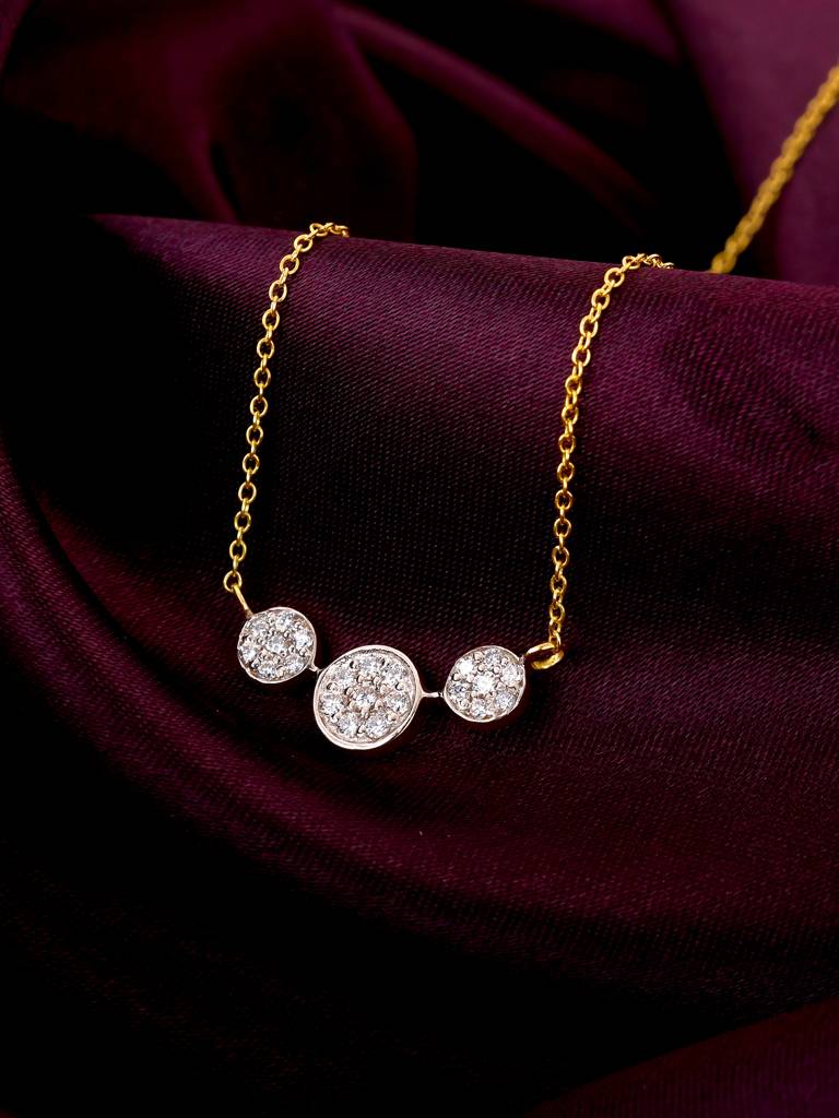 Giva 14K Yellow Gold Melting Hearts Diamond Necklace : GDLNE014