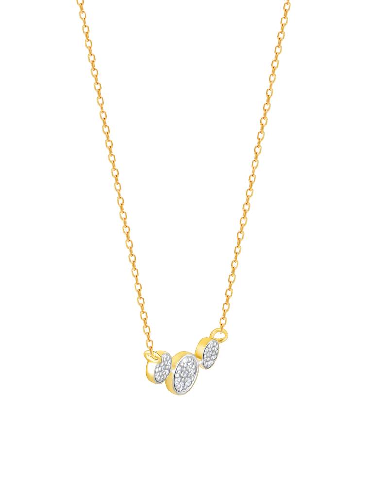Giva 14K Yellow Gold Melting Hearts Diamond Necklace : GDLNE014