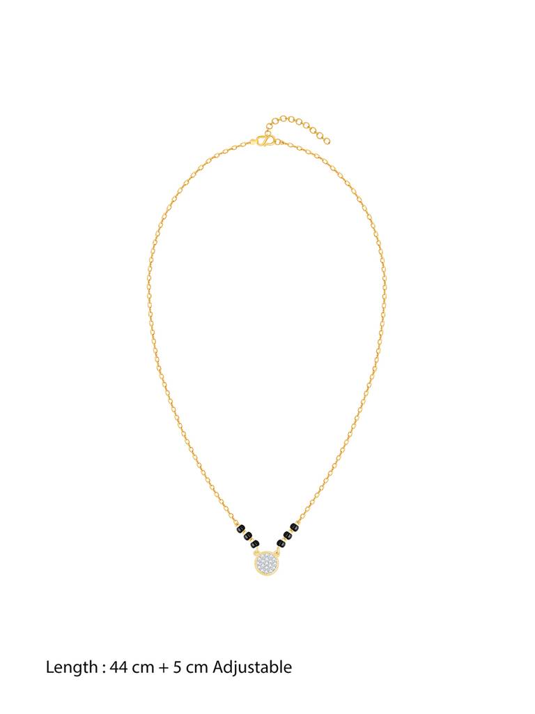 18K Yellow Gold Charmed Diamond Mangalsutra 18K Yellow Gold