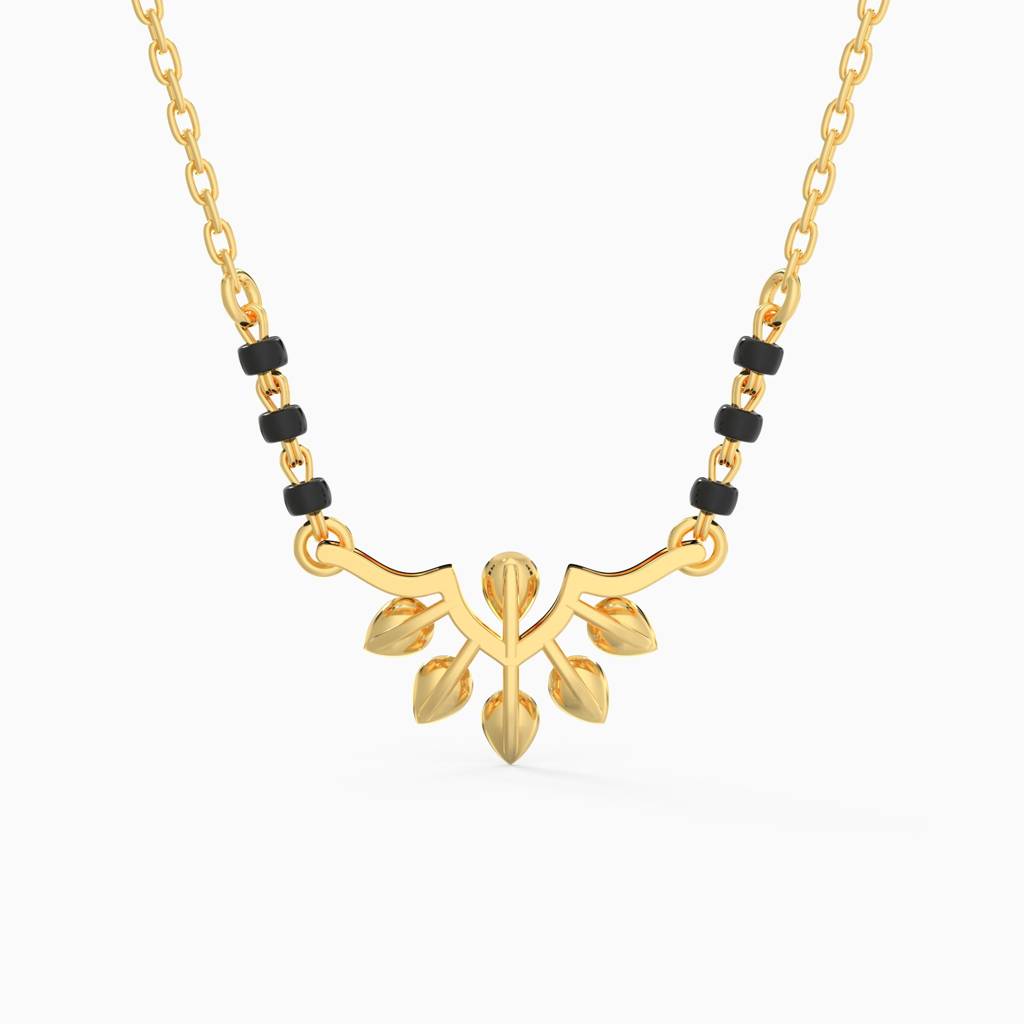 14K Gold Mellow Diamond Mangalsutra : GDLNE030