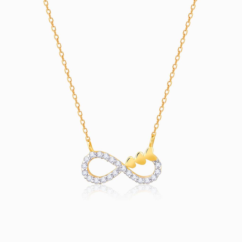 14K Gold Infinity Grace Diamond Necklace : GDLNE050
