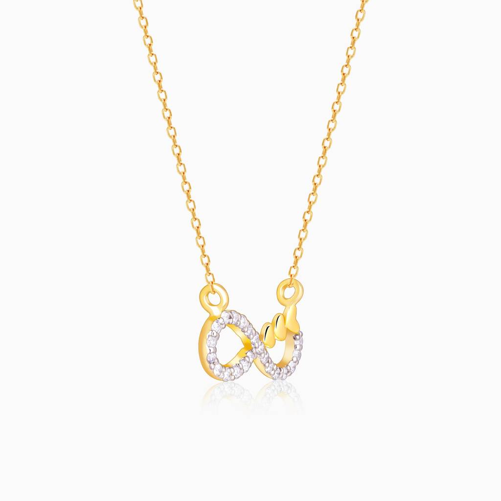 14K Gold Infinity Grace Diamond Necklace : GDLNE050