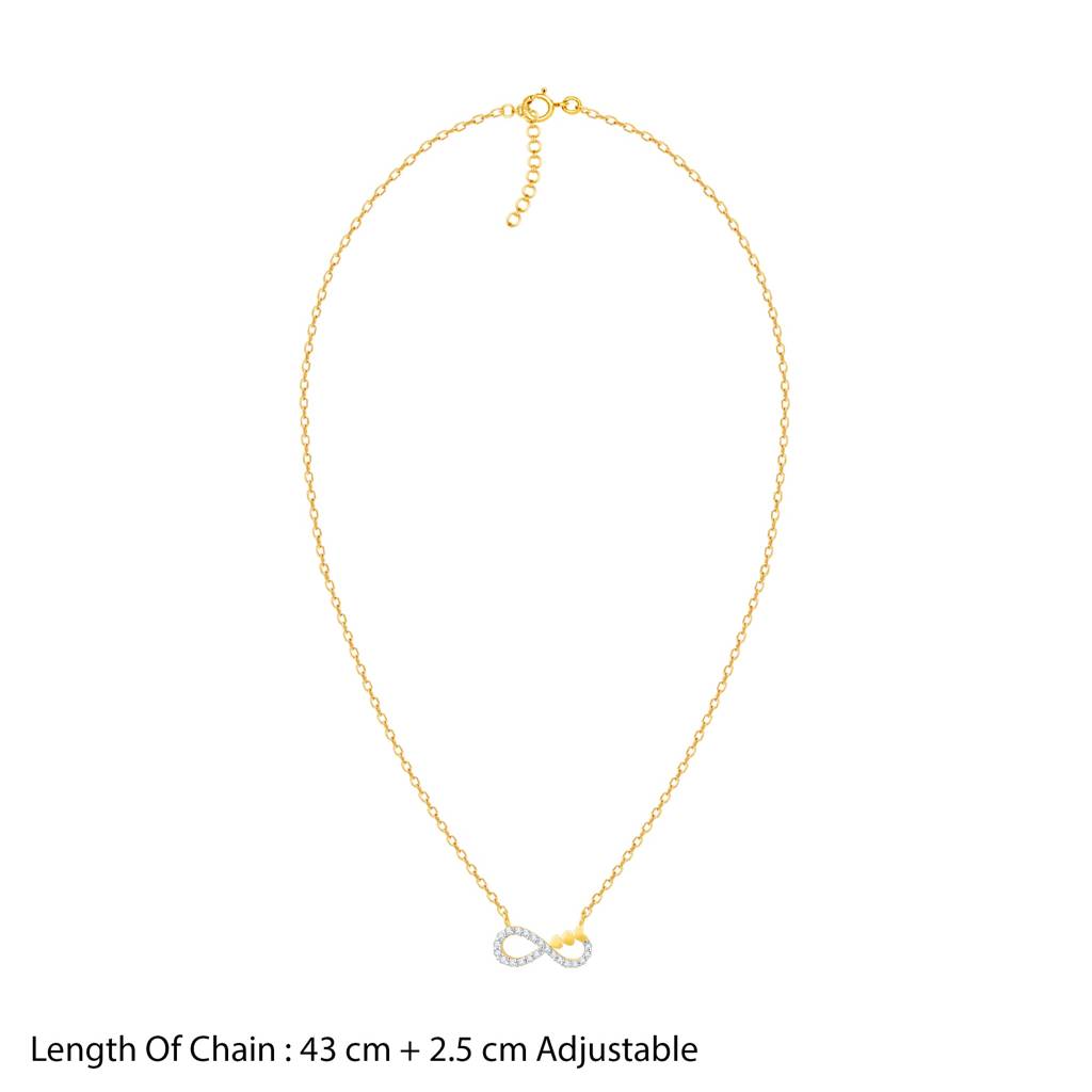 14K Gold Infinity Grace Diamond Necklace : GDLNE050