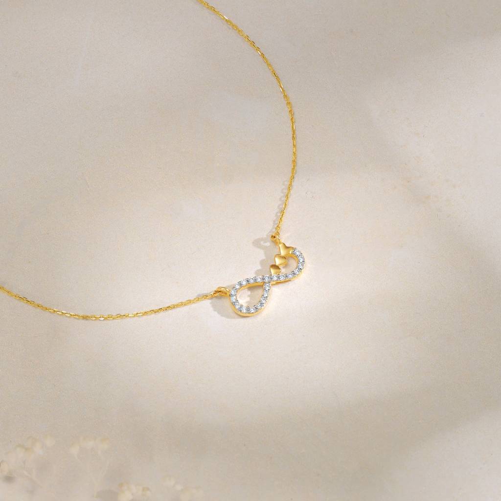 14K Gold Infinity Grace Diamond Necklace : GDLNE050