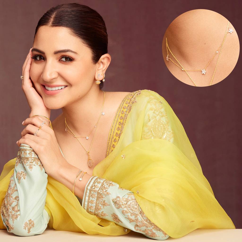 Gold Novae Diamond Necklace : GDLNE075