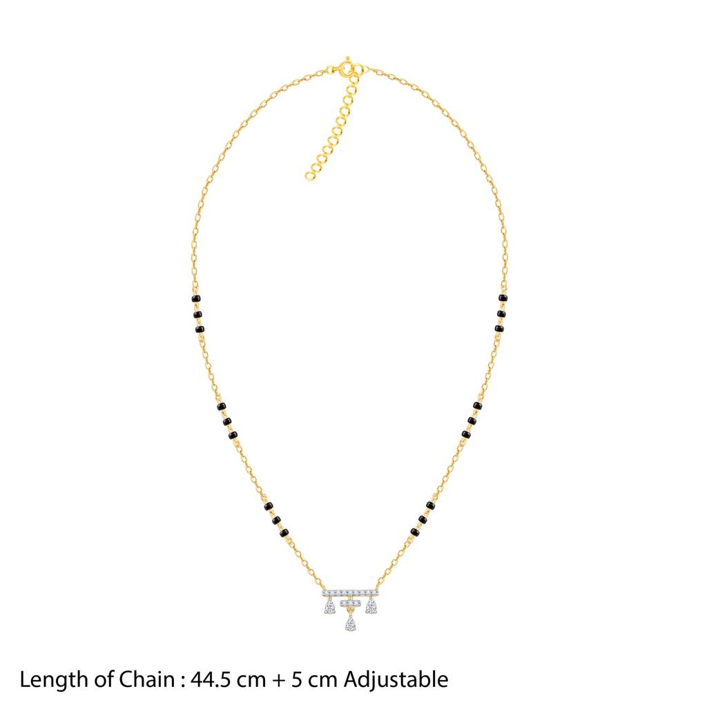 18K Gold Navili Vadhu Diamond Mangalsutra : GDLNE078